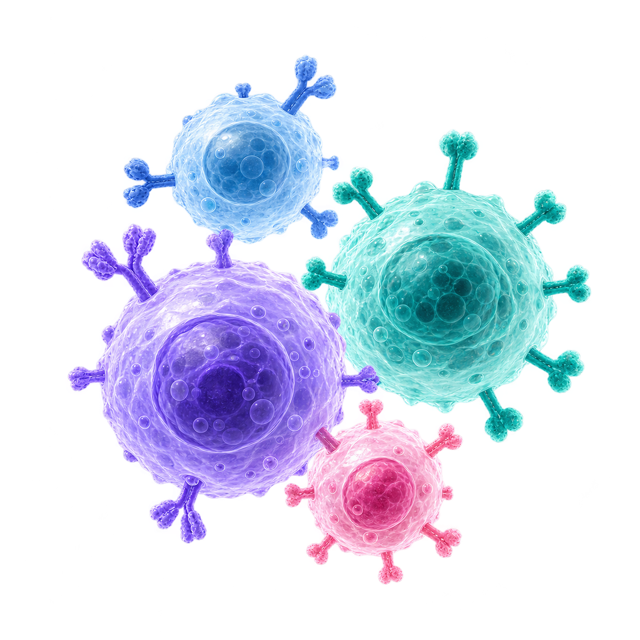 Virtual Cells biological model illustration