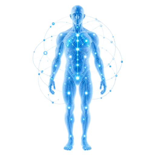 Virtual Patient biological model illustration